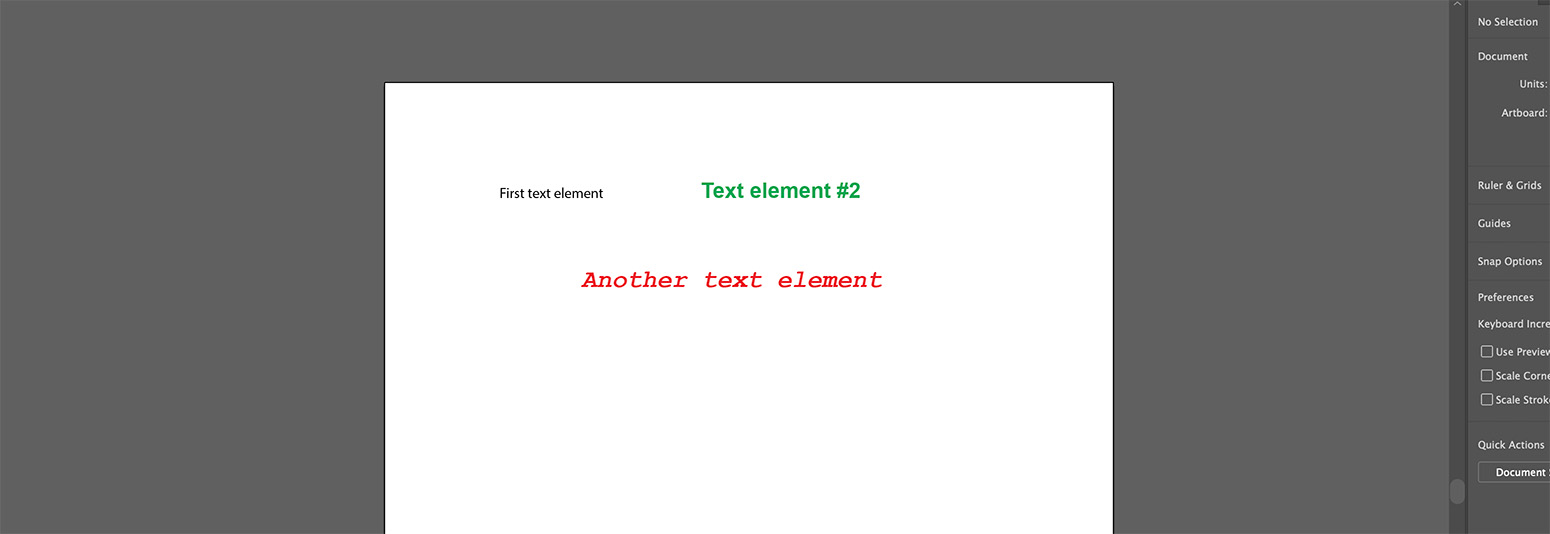 Simple AI project with three text elements