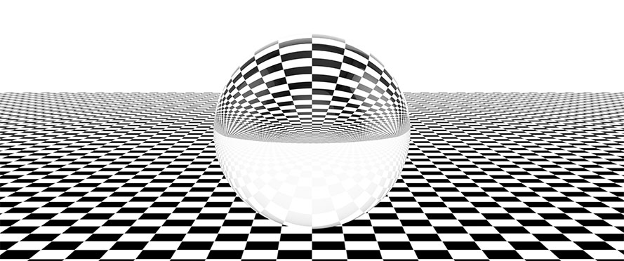 Refracting glass ball rendered in Boxshot