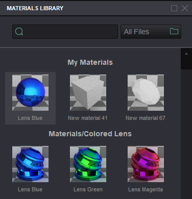 Custom materials in Owlet Materials Library