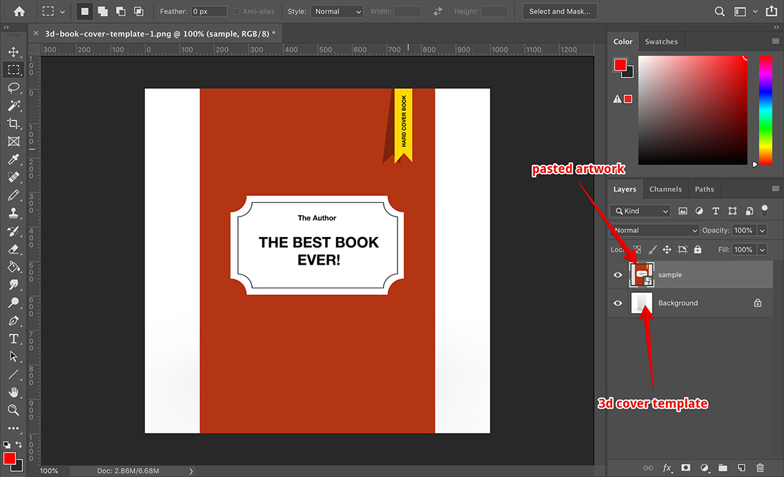 Making 3D book covers in photoshop