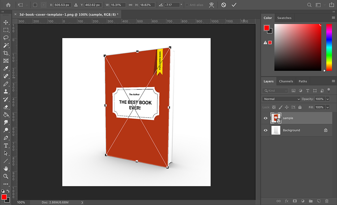 Making 3D book covers in photoshop