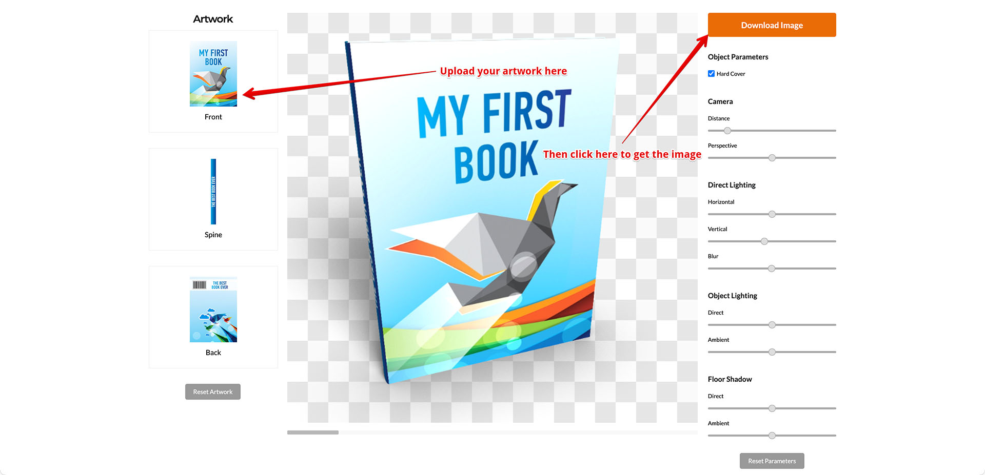 Downloading 3D book cover image