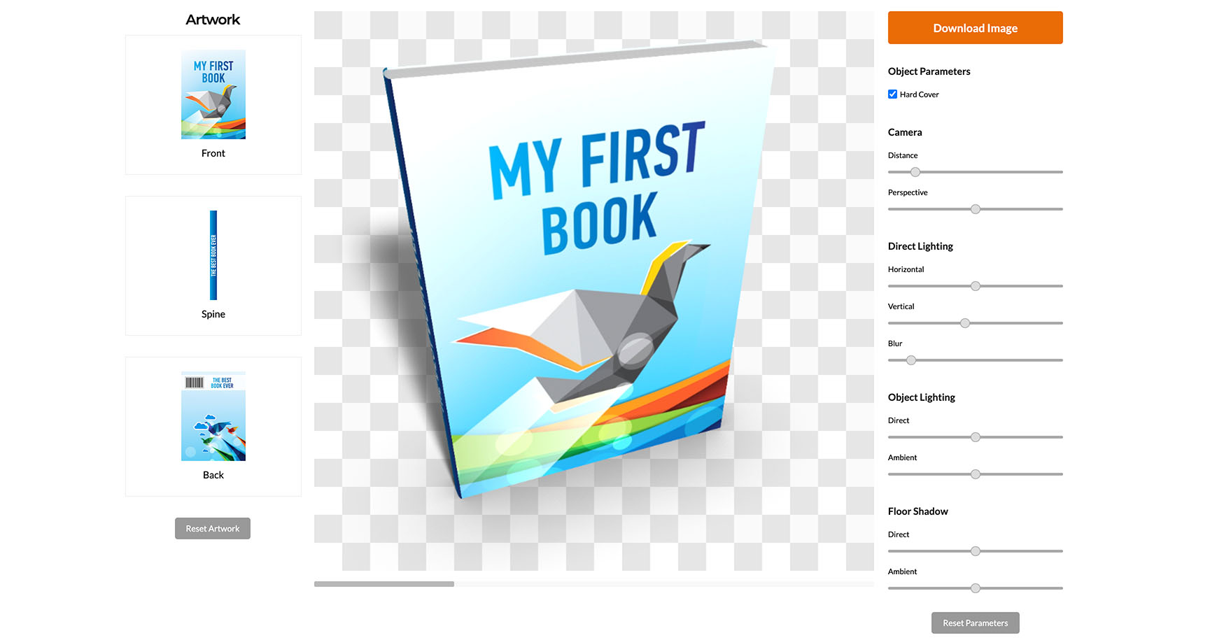 Online 3D book cover software