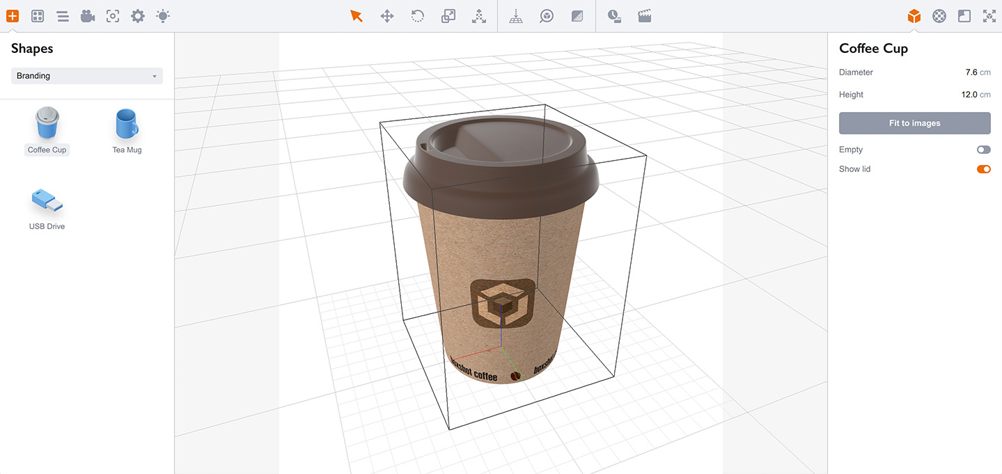 Making a simple scene in Boxshot to export to 3D PDF