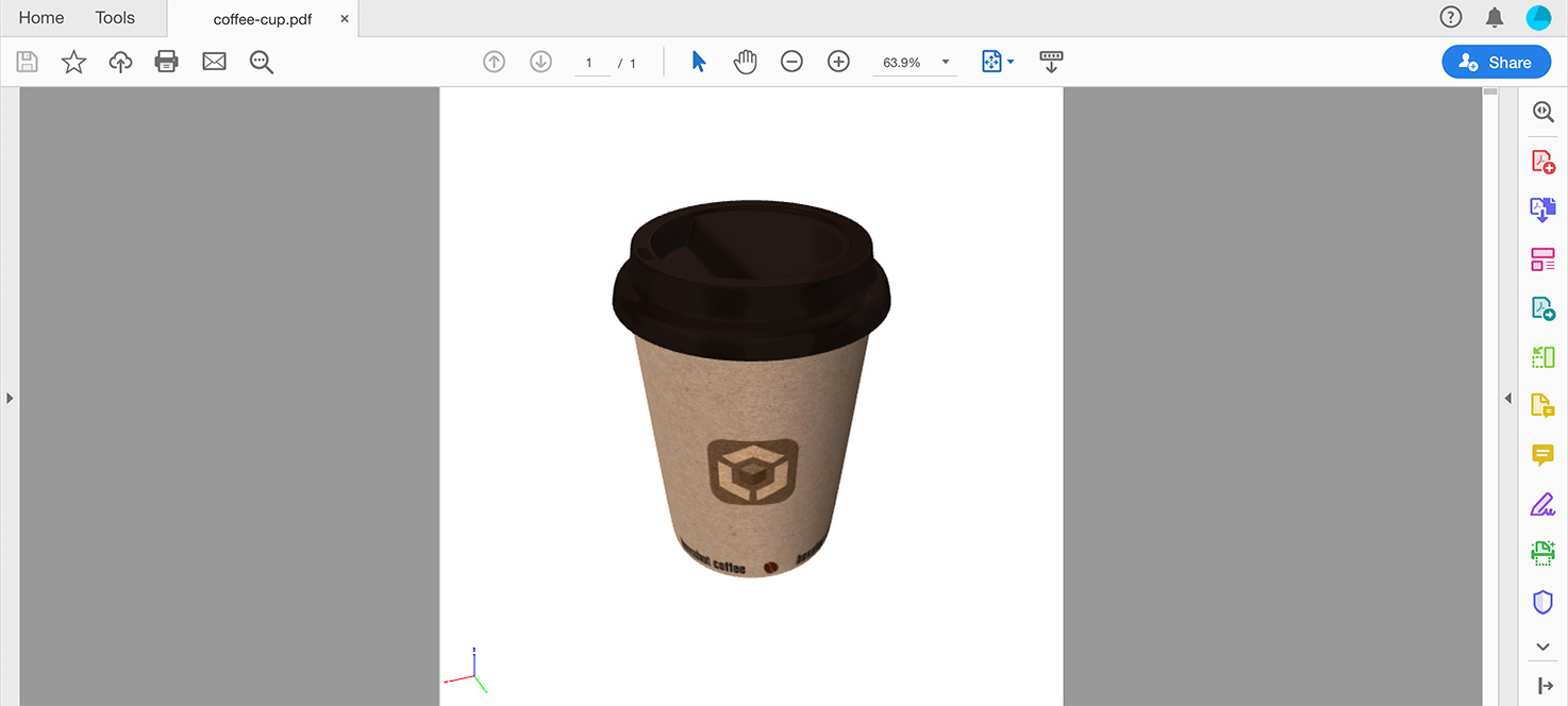 3D PDF file exported by Boxshot