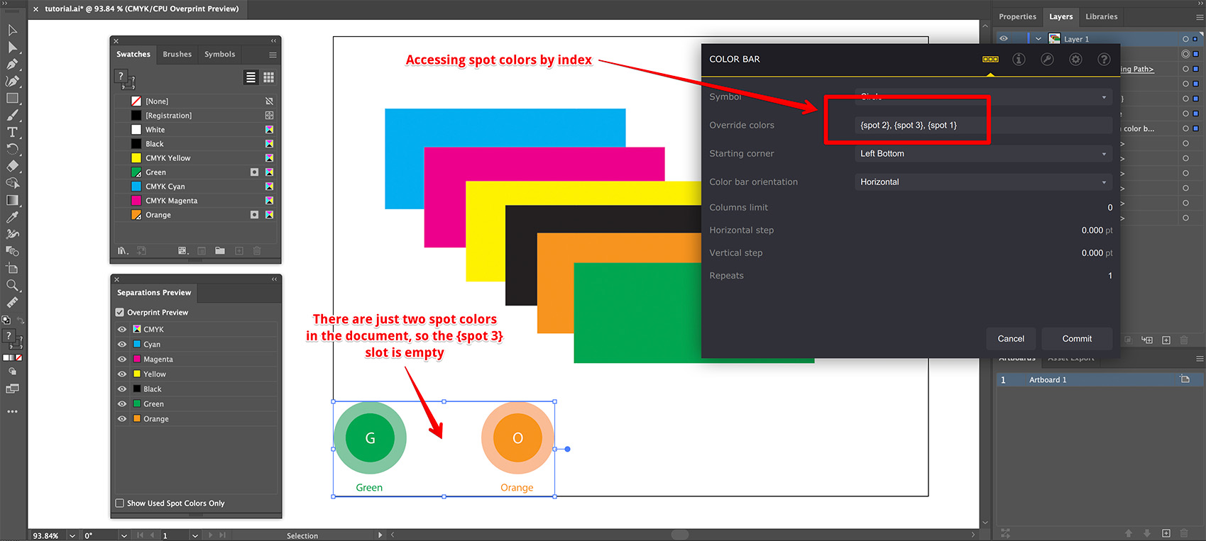 Accessing colors by index