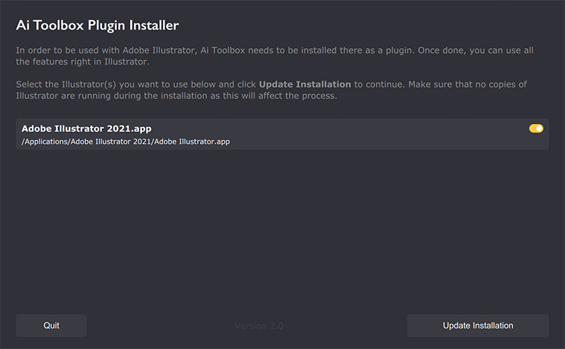 Ai Toolbox plugin installer application