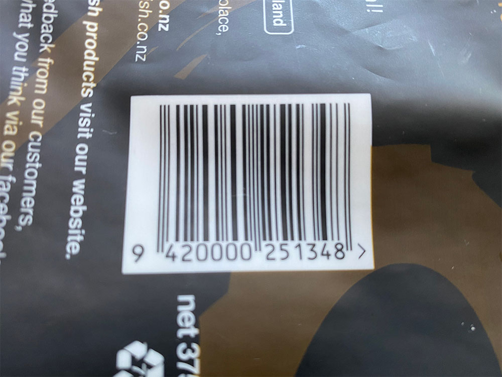Test barcode image for import into the software