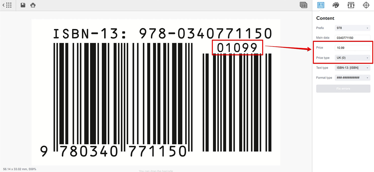 ISBN pricing information is parsed from the addon