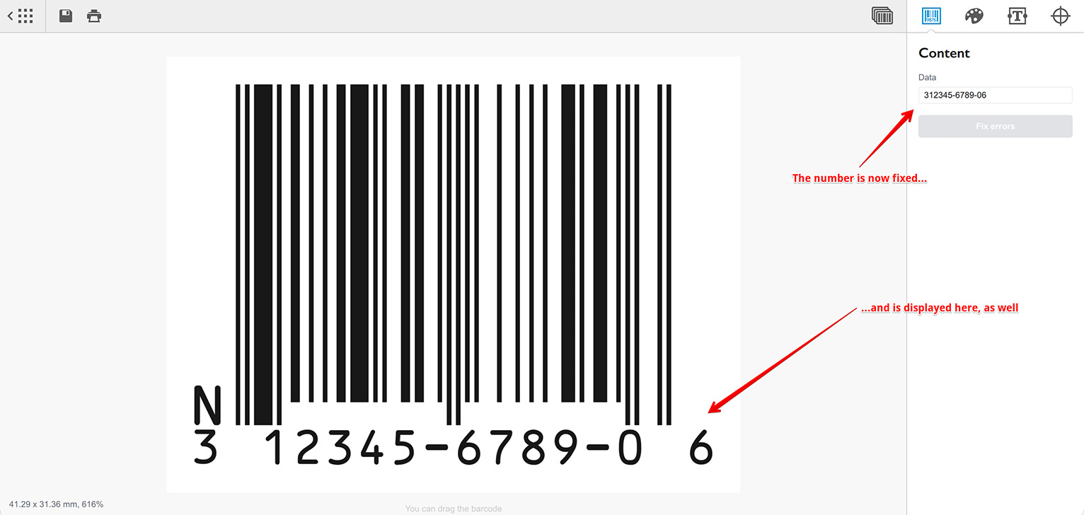 NDC barcode is now fixed