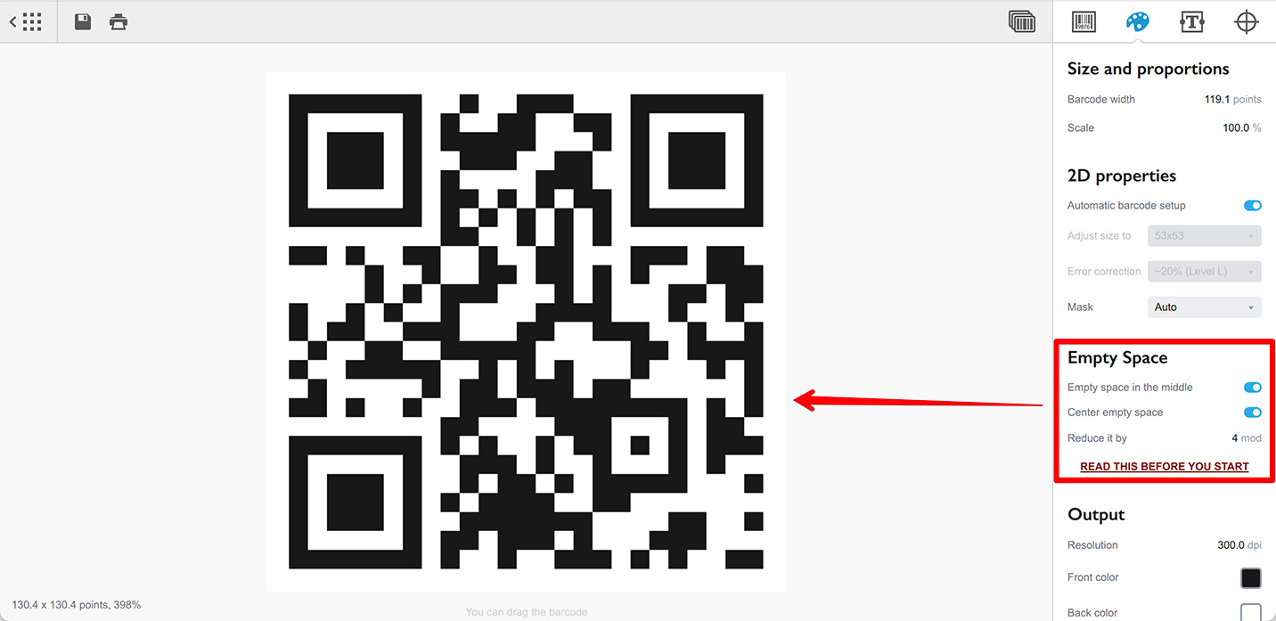 Trying to add an image to QR Code