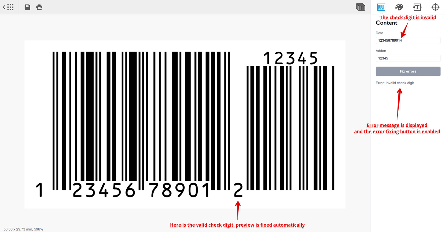 UPC barcode generator checks barcodes for errors automatically