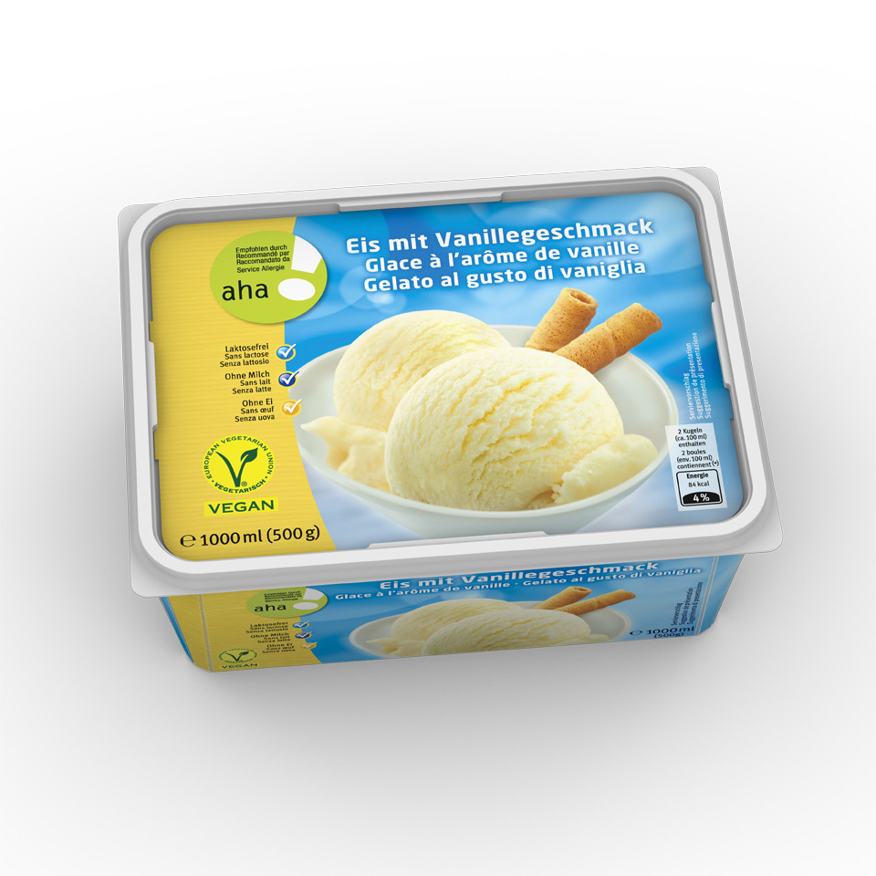 3D ice cream box rendered in Boxshot