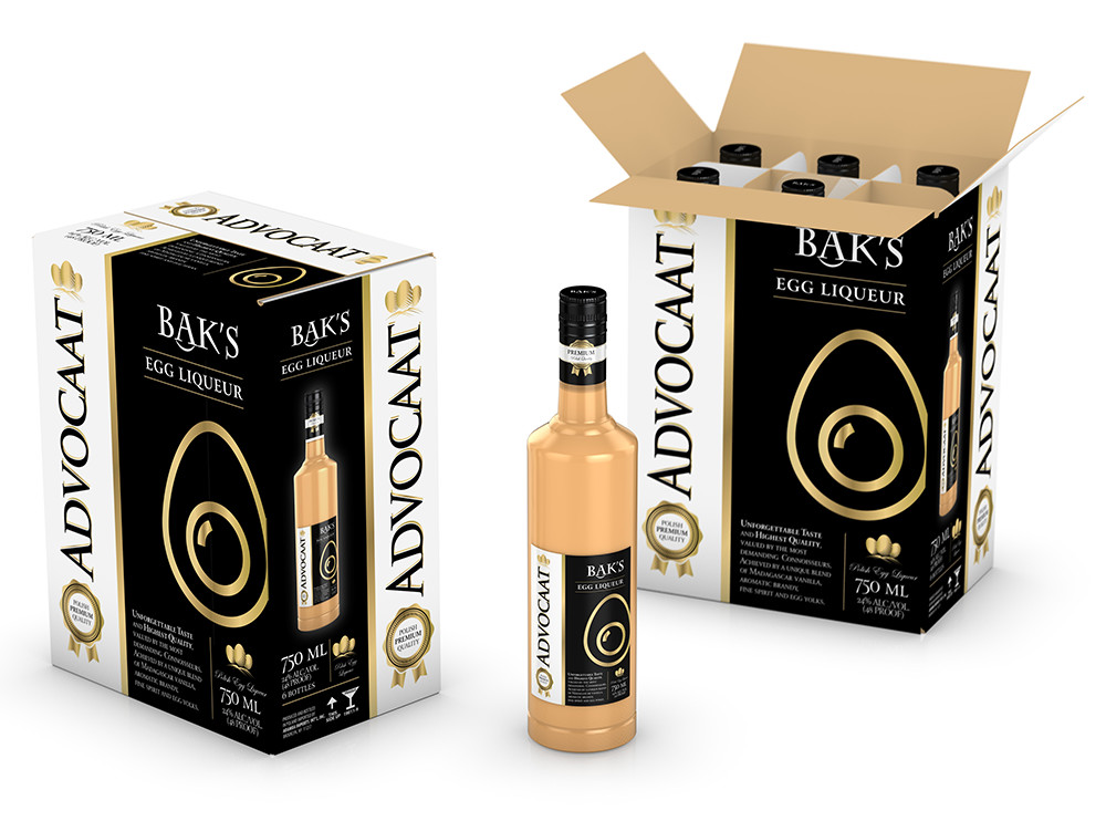 3D liquor bottle and packaging made in Boxshot and Origami and rendered in Boxshot
