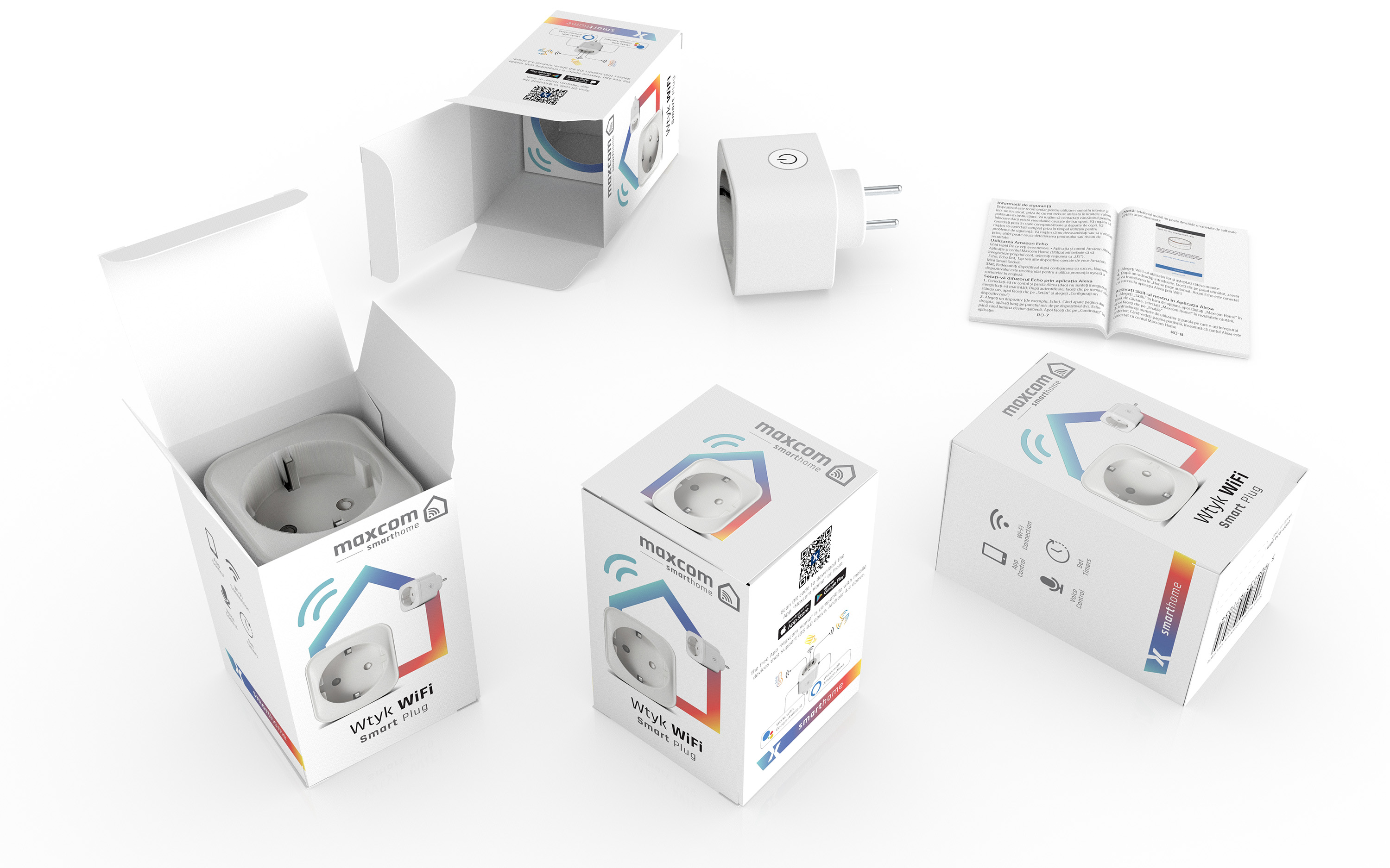 Smart WiFi plug packaging design