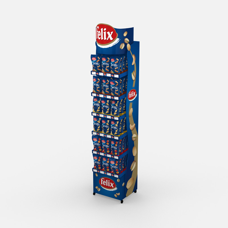 Point of sale display with flexible bags