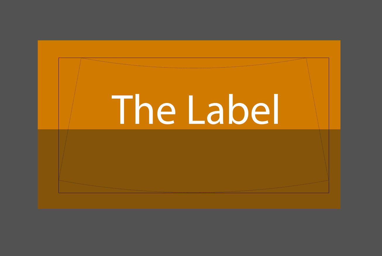 Simple, flat and undistorted label artwork