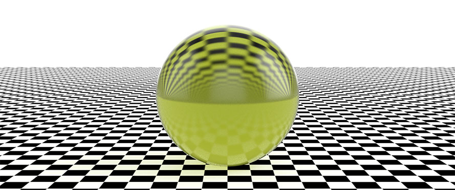Rough refracting green glass ball rendered in Boxshot