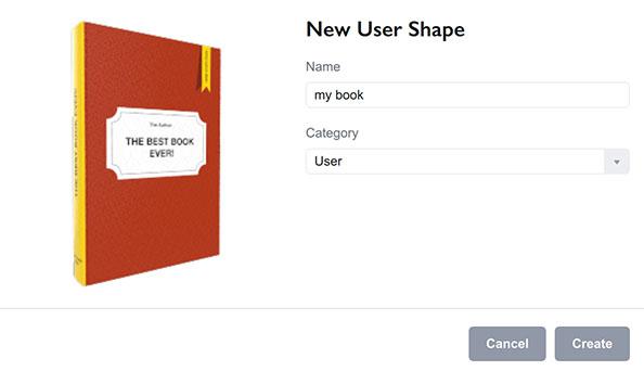 New User Shape tool user interface in Boxshot