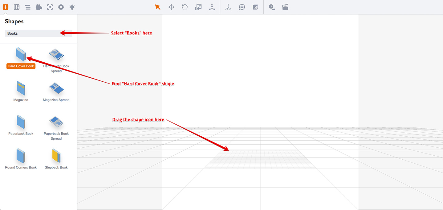 3D book shape in Boxshot shapes panel