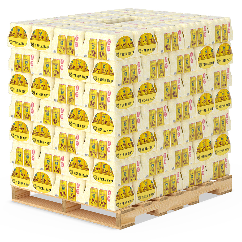 A pallet of cans scene