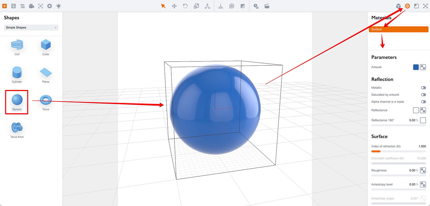 Adding a sphere object in Boxshot