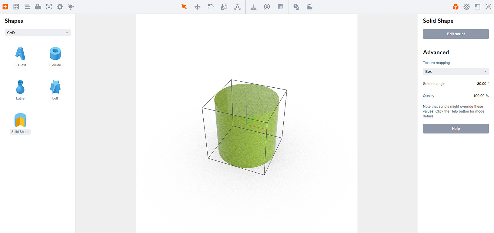 Converting simple solid to the script-based one