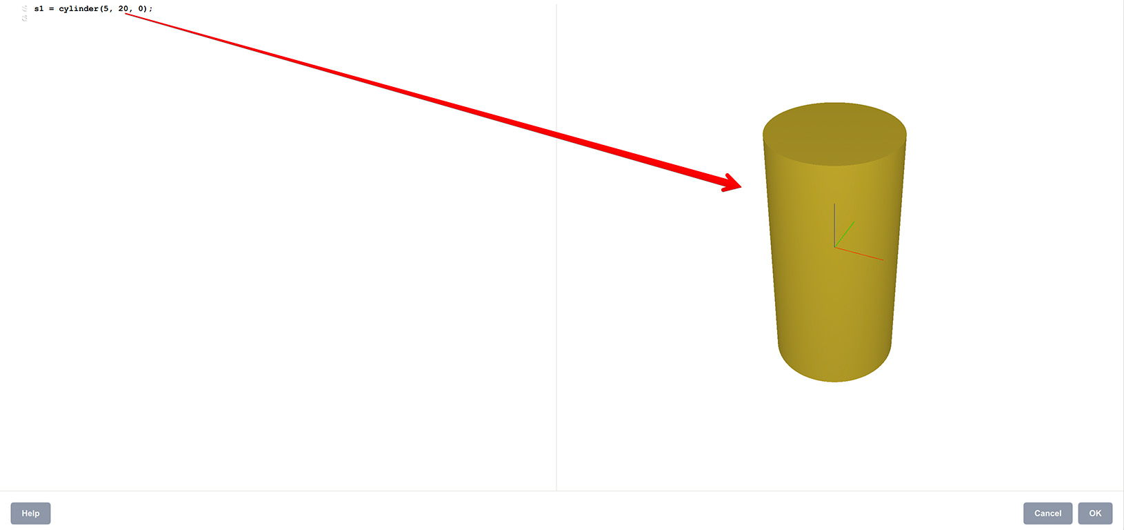 Adjusting the cylinder height using scripting