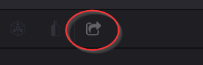 Koru export button in toolbar