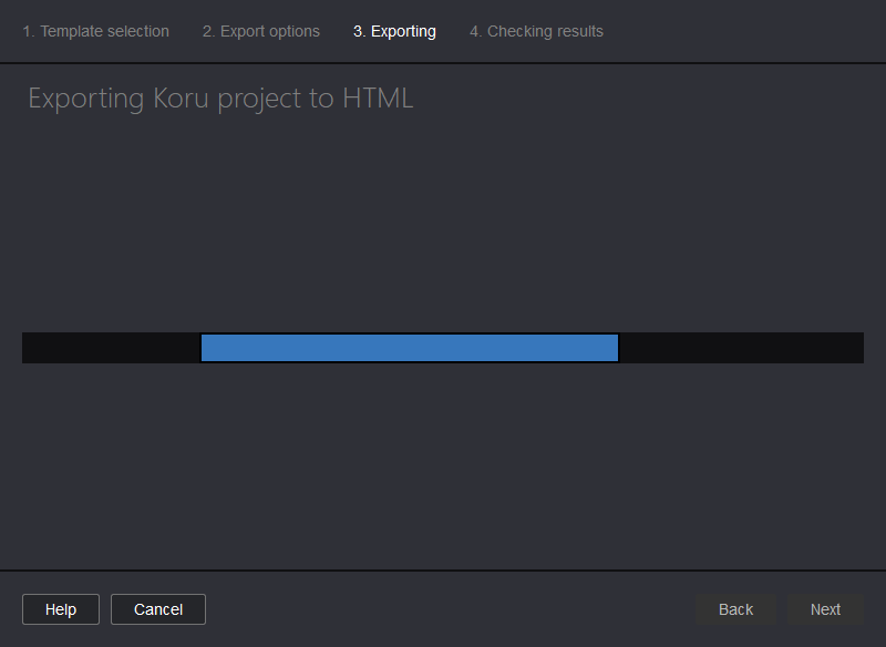 Exporting in Koru