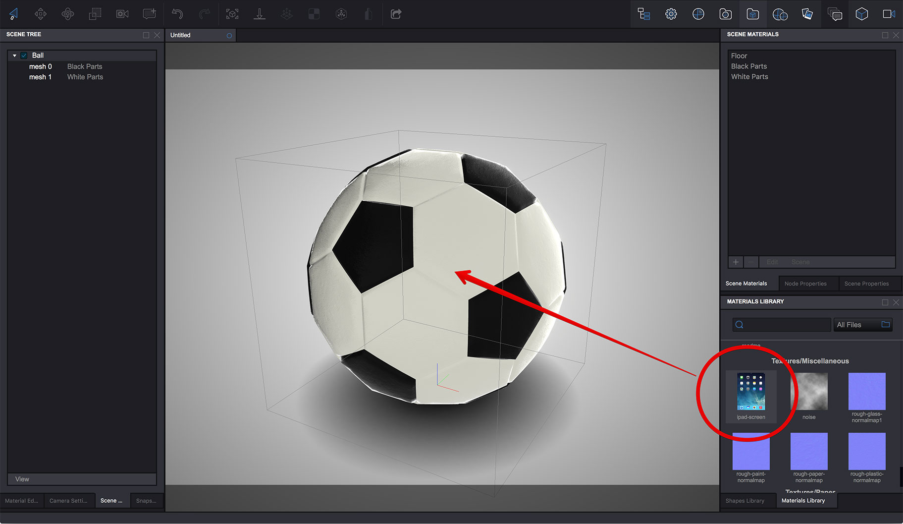 Dragging image onto the ball shape in Koru WebGL exporter