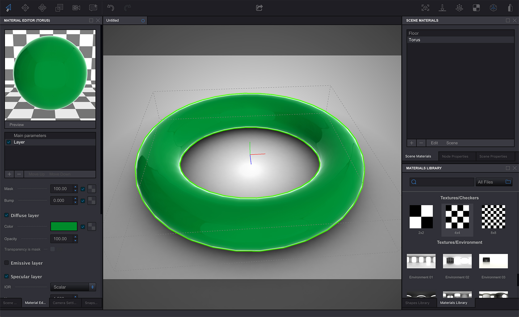 Getting the scene ready to add watermark in Koru WebGL software