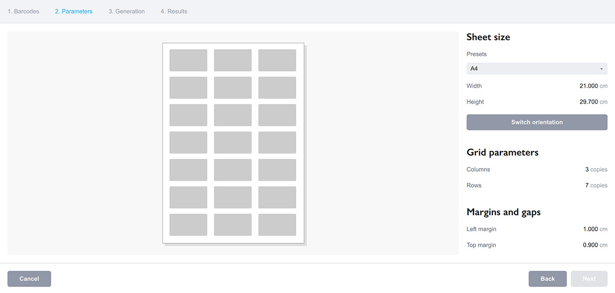 Batch barcode generation in Barcode 2.0 beta