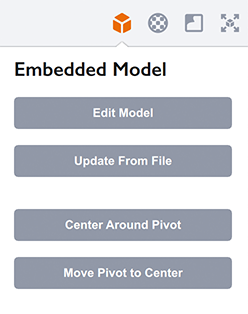 Embedded model properties panel in Boxshot 5