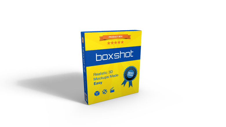 3d software box with shadow
