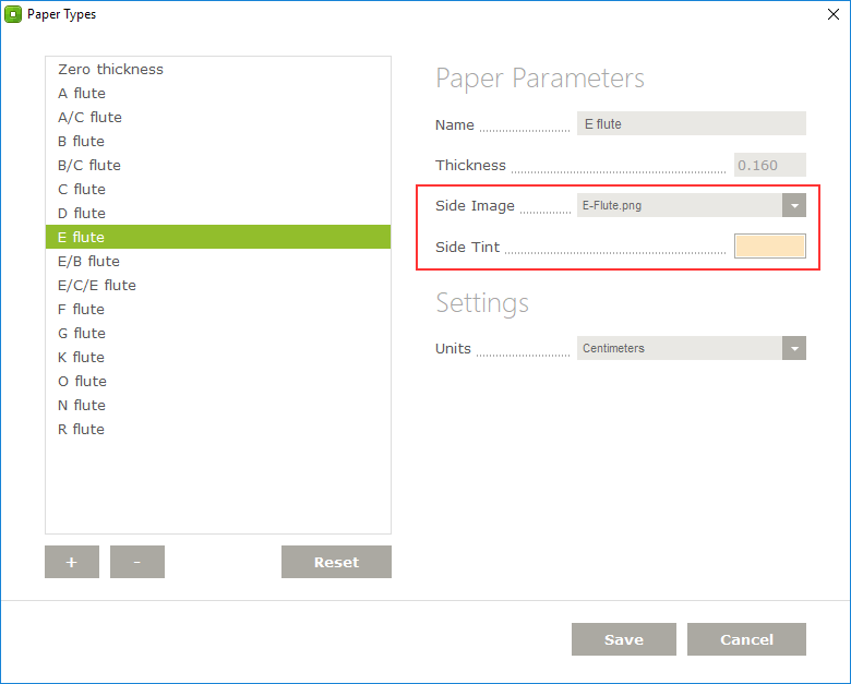 Selecting side texture in Origami