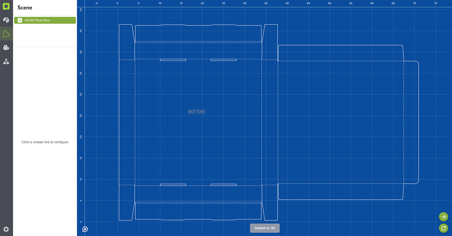 Updated UI of the dieline editor in Origami