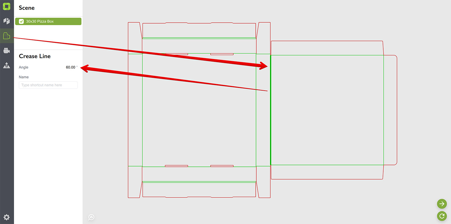 Adjusting folding angle right in Origami