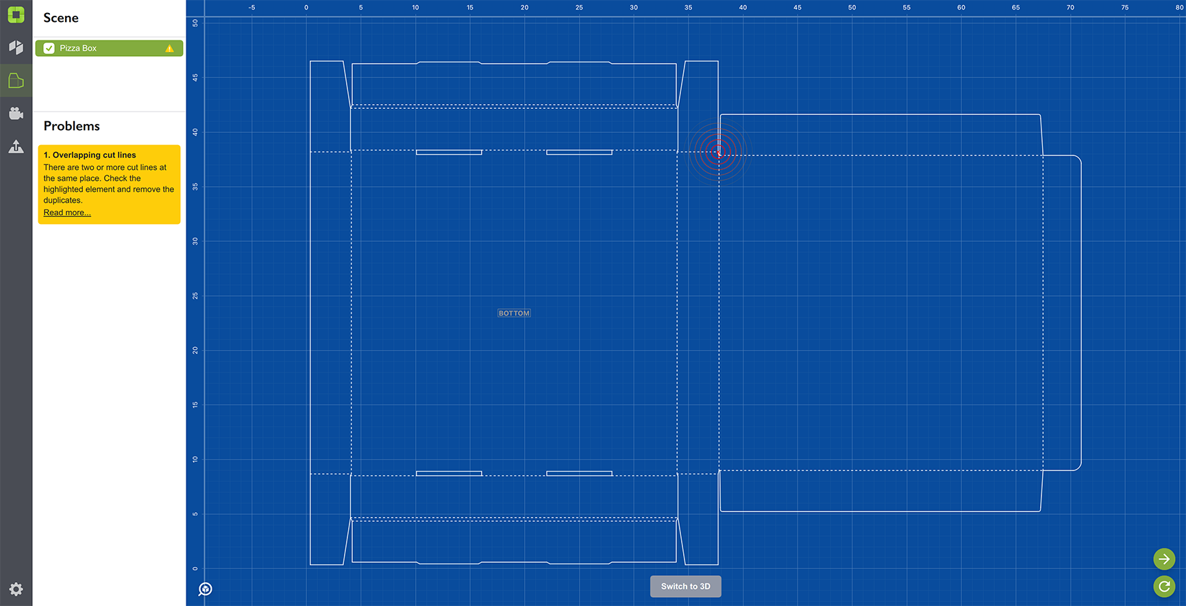 Dieline verification in Origami