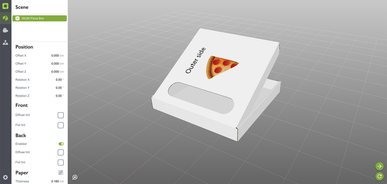 Updating the pizza box shape in Origami