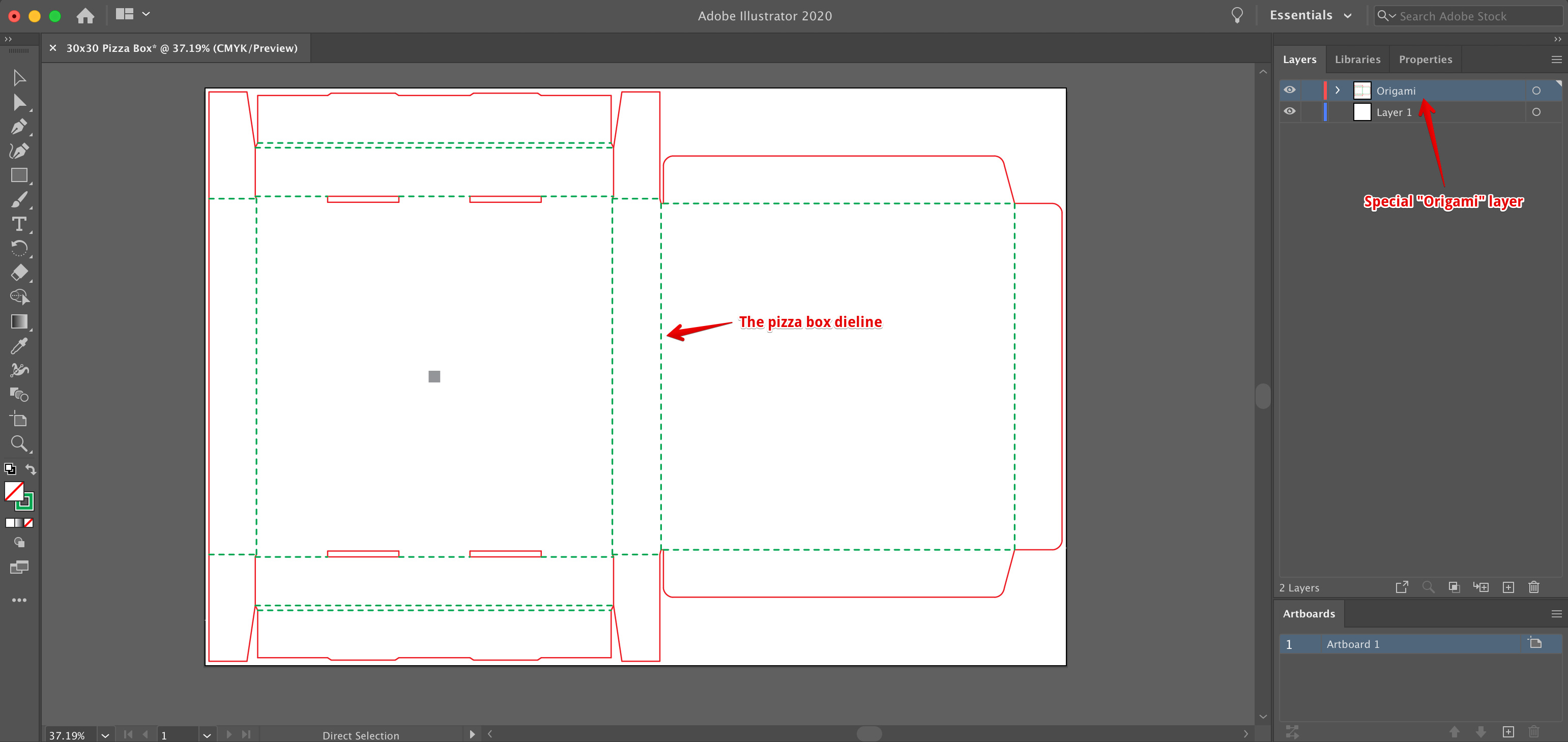 Connecting Origami to Adobe Illustrator